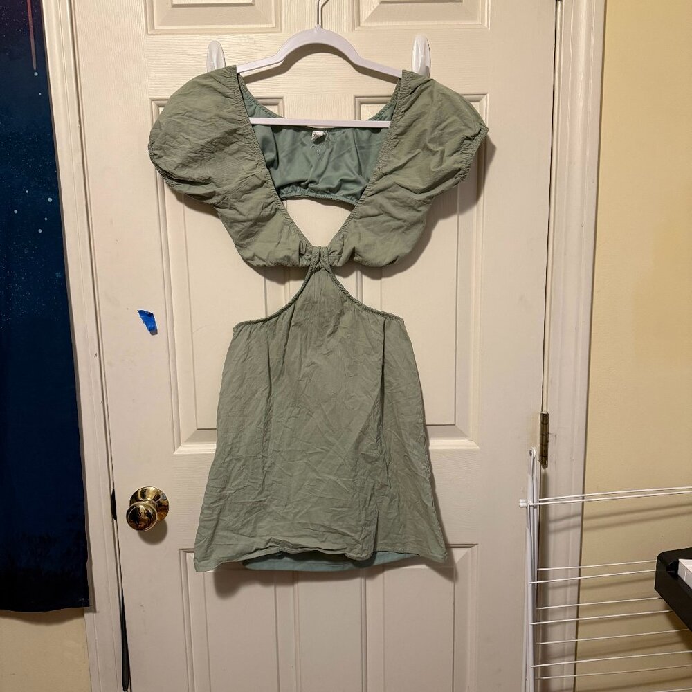 Hey Babe Sage Mini Dress